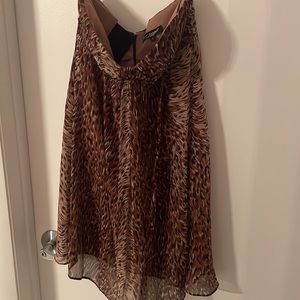 Betsey Johnson size 2 animal print strapless dress